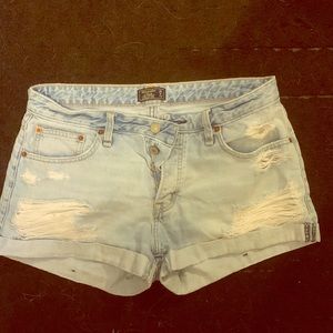 abercrombie and fitch denim shorts